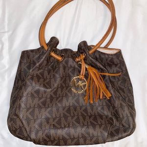 Michael Kors Signature Canvas Ring Tassel Tote
